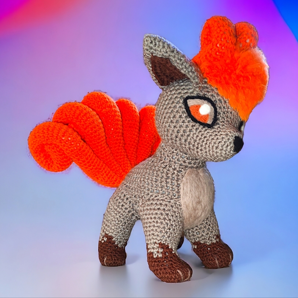 Handmade Crochet Amigurumi Pokemon Kanto Vulpix Stuffed Animal Toy